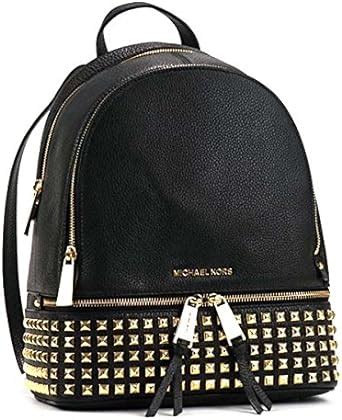 michael kors rhea zip md pyr stud backpack black|michael kors rhea zip bag.